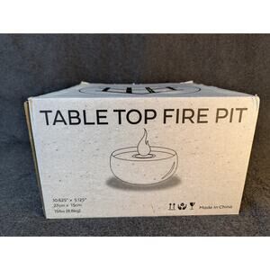 Threshold 11” x 4”‎ Outdoor Gas Tabletop Fire Pit Hammered Stone 10,000 BTU